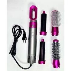 Escova Modeladora 5x1 Elétrica Ajustável Alisadora Quente 110v - ALZZA