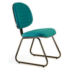 Cadeira Executiva Base Fixa Trapézio  Linha Office Gomada Verde - Desi