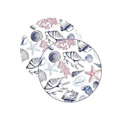 Sousplat Fundo do Mar - NSW, com base, 2 Peças