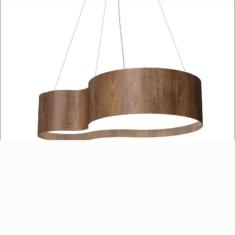 Lustre Pendente Semi Cil ndrico 75cm Em Madeira Bivolt
