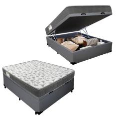 Cama Box Baú Casal Sintético + Colchão De Espuma D33 - SerenePrime - 1