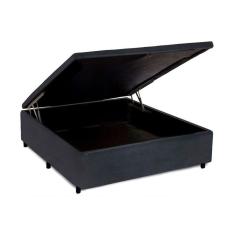 Cama Box Baú Casal Universal Suede Gray (138x188x35) - Costa Rica