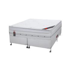 Cama Box + Colchão Castor Com Massageador Queen Niponpedic One Face Pocket 158x198x60cm