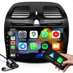 Kit central multimidia 2 din 2 GB função carplay Bluetooth wifi GPS + 