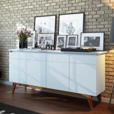 Buffet 4 Portas Classic Retrô Imcal Branco