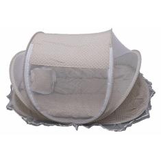 Berço Mosquiteiro Portátil Tenda Mosqueteiro Bebê Creme
