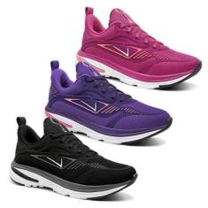 Kit 3 Tênis Feminino Vili Fusion Masculino para Caminhada Academia-Feminino