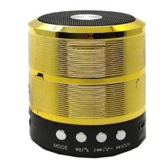 Mini Caixa de Som Portátil Speaker WS-887 - Dourado