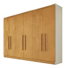Guarda Roupa Oslo 6 Portas 4 Gavetas 100% Mdf Mademarcs Off White-peroba