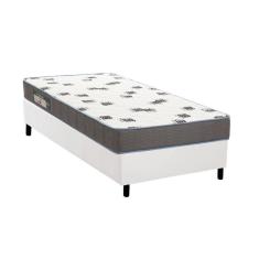 Cama Box Solteiro: Colchão Espuma Ortobom D33 Light Saúde + Base Crc Courano White(88X188)