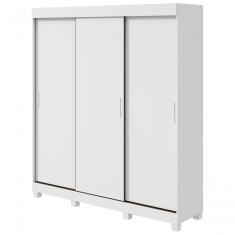 Guarda Roupa Infantil Saion 3 Portas dupla face 3 Gavetas MDP Branco Móveis Lopas