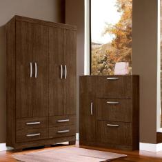 Guarda Roupa e Sapateira Infantil Coutos Malbec Casah