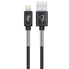 Cabo Lightning para USB - Mola Inox de Proteção - Compatível com iPhone, iPad, iPod - ELG SP810BK