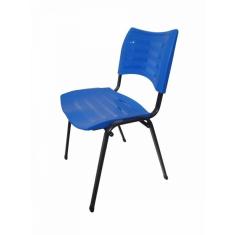 Cadeira Empilhável Iso Linha Polipropileno Iso Azul