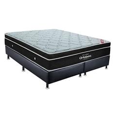 Conjunto Cama Box Cori com Colchão Queen Molas Ensacadas Elegant (28x158x198) Preto