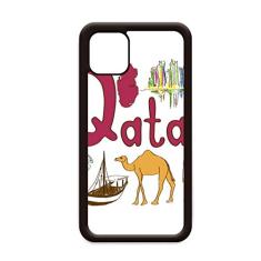Capa Qatar National Symbol Landmark Pattern para iPhone 12 Pro Max para Apple Mini Mobile Case Shell