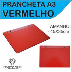 Prancheta Portátil Desenho Técnico Madeira Vermelho A3 - Fenix