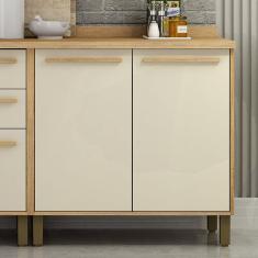 Balcão 80cm 2 Portas Salvador Valdemóveis Cinamomo/Off White