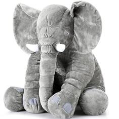 Brinquedo de pelúcia Giant Elephant 80 cm cinza, presentes para crianças/namorada