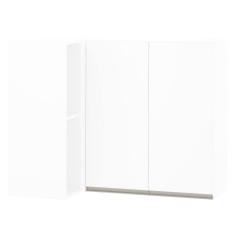 Armário Perola Canto Reto Conjugado 2 Portas com Nicho Lateral Luciane