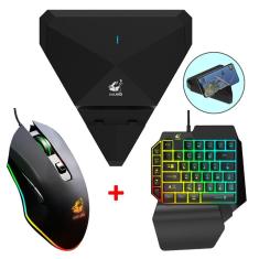 Gamer Kit Teclado Para Um Conversor Mouse Mão Conjunto De 3 Blac