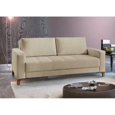 Sofá Fixo 3 Lugares Luxo 220 cm Orion Bege