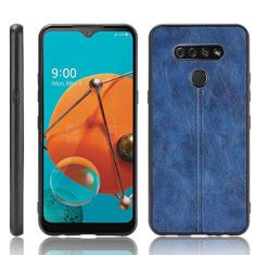 Capa adequada para LG K51, capa de celular estilo couro, proteção robusta 360° protege seu telefone capa de cor retrô para LG K51