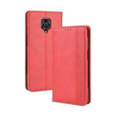 Capa para XIAOMI RedMi Note 9 Pro, capa flip carteira com suporte de couro para XIAOMI RedMi Note 9 Pro, capa de telefone magnética retrô, capa de telefone carteira com compartimentos para cartão