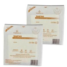 Kit 2 Curativos De Fibras Alginato De Calcio Para Feridas Lesões Na Pe