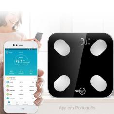 Balança Digital Smart Corporal Com Bioimpedância APP Android/IOS Preto