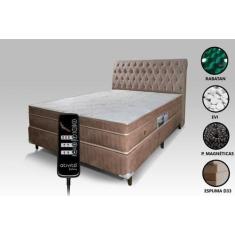 Colchão Vibroterápico Molas Ensacadas Com Massagem Solteiro Suede - GE