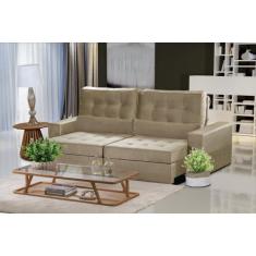 Sofá Curitiba Modular 3 Lugares 2.30 MT Retrátil Reclinável Veludo Sof