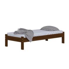 Cama turca solteiro madeira cor castanho - Abs Atacadista