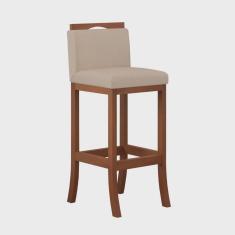 Banqueta em Madeira Maciça Londres Baixa ccs Interiores