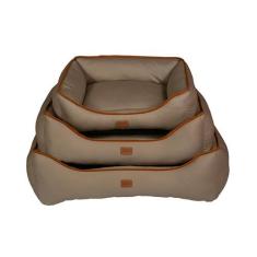 Cama Urban Puppy Retangular Confort Sarja Lisa Caqui para Cães e Gatos