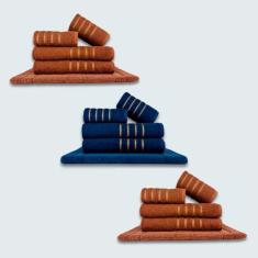 Jogo De Toalhas 15 Pçs Coleção Dubai 100% Algodão Mr+az+mr