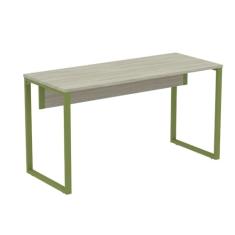 Mesa Escritório P25 Tub Pandin 150 cm (larg) x 70 cm Prof Tampo Mdp Casablanca Pé Aço Tubular Verde