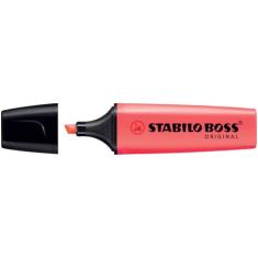 Marca Texto – STABILO BOSS ORIGINAL – Caixa com 10 unidade – Vermelho
