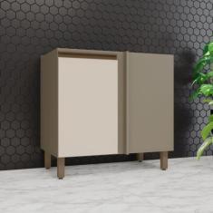 Balcão Para Cozinha Canto Reto 1 Porta 100% MDF Aurora Espresso Móveis