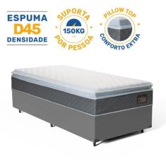 Cama Box com Colchão de Espuma D45 Pillow Top Fort Comfort Solteiro 88