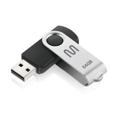 Pen Drive Twist 64GB USB com Leitura até 10MB/s e Gravação até 3MB/s Preto Multi - PD590