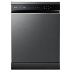 Lava-Louças Midea SmartHome Black Inox com 14 Serviços, 09 Programas de Lavagem e Função Open Dry - MDWEF1433GBS