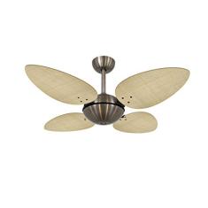 Ventilador De Teto Bronze 4 Pás Volare Office Petalo Palmae Natural 127v Volare Volare 110v Bronze