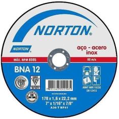 Disco De Corte Inox 178 X 1,6 X 22mm Bna12 - Norton