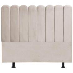 Cabeceira Nuvem Cama Box King 195 cm Alanis Suede Bege