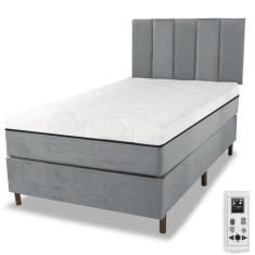 Cama Box e Colchão Magnético Massageador com Cabeceira - Eco Master - 