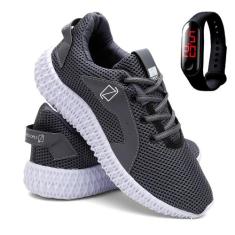 Tênis Masculino Esportivo Corrida e Academia Ultraleve + Relógio Digit