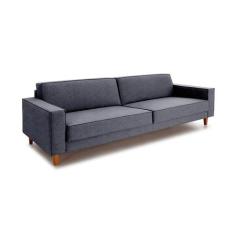 Sofá 3 Lugares Aurora Linho Cinza 210 cm - Modern