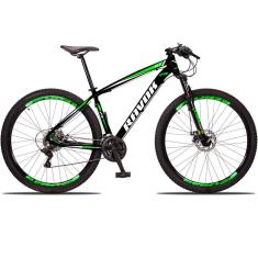 Bicicleta Bike Aro 29 Alumínio 24 Velocidades Shimano Suspensão Freio A Disco verde 21"