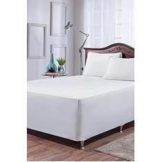 Jogo De Lençol Box Conjugada 55Cm Altura King Algodão Branco - Nathali